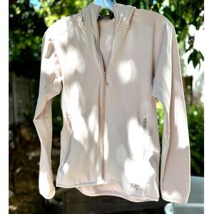 ARC'TERYX Kyanite LT Desert Salt (light pink) Fitted Full Zip Hoodie Coat SZ S/P